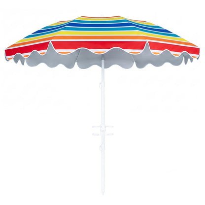 Beach Umbrella 6.5 FT with UPF 50+ Sun Protection & Sand Anchor
