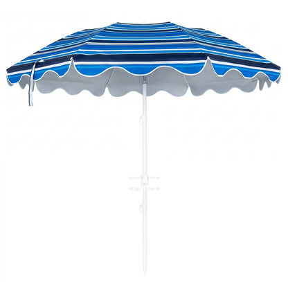 Beach Umbrella 6.5 FT with UPF 50+ Sun Protection & Sand Anchor