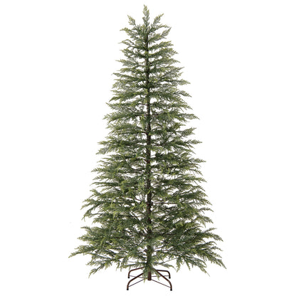 6.5 Feet Artificial Christmas Tree with Branch Tips and Colorful LED Lights