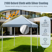 6.5 x 6.5 FT Pop up Canopy Tent with 4 Sidewalls and Wheeled Bag-Grey
