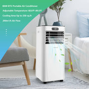 8,000 BTU Portable AC 3-in-1