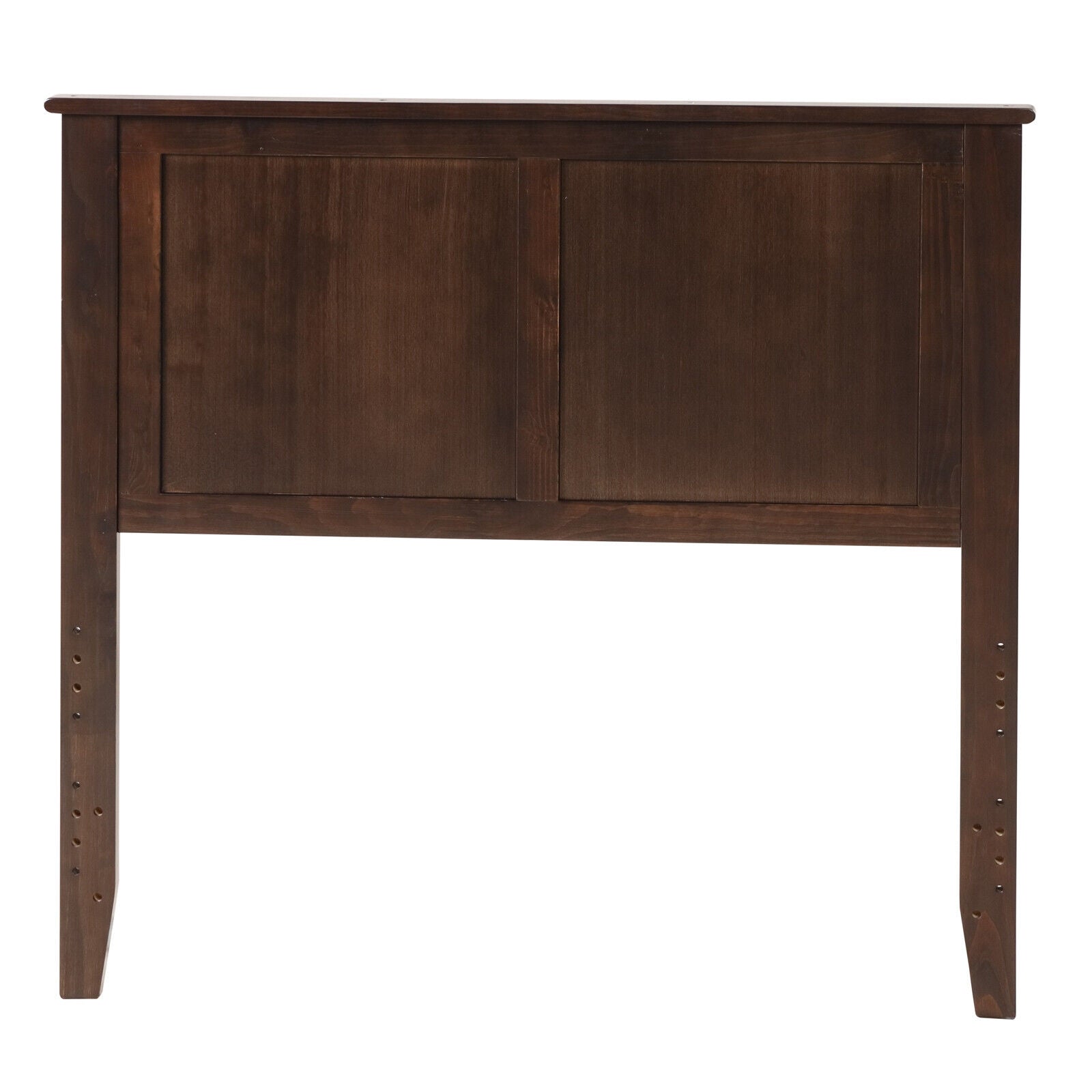 Solid Wood Flat Panel Headboard for Twin-size Bed-Brown