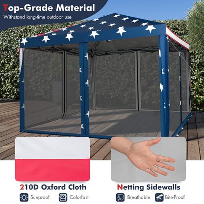 10 FT x 10 FT Pop-Up Canopy Tent Easy Setup Instant Folding Shelter with Mesh Netting