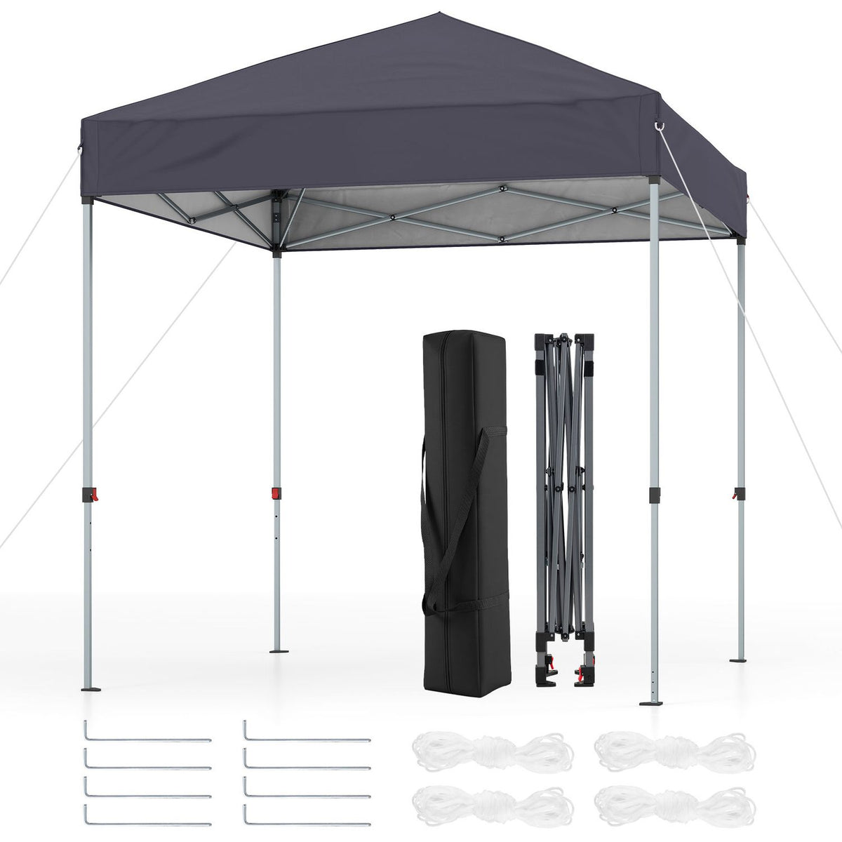 6.6 x 6.6 Feet Outdoor Pop-up Canopy Tent with UPF 50+ Sun Protection