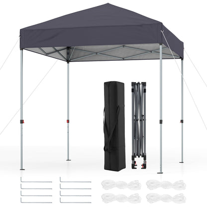 6.6 x 6.6 Feet Outdoor Pop-up Canopy Tent with UPF 50+ Sun Protection