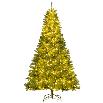 6/7/8 FT Pre-Lit Artificial Christmas Tree with Remote Control and LED Lights-8ft