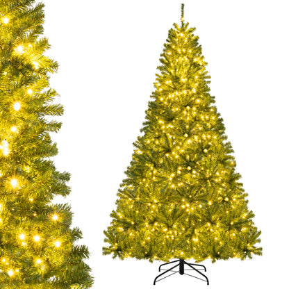 6/7/8 FT Pre-Lit Artificial Christmas Tree with Remote Control and LED Lights-8ft