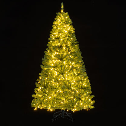 6/7/8 FT Pre-Lit Artificial Christmas Tree with Remote Control and LED Lights-7ft