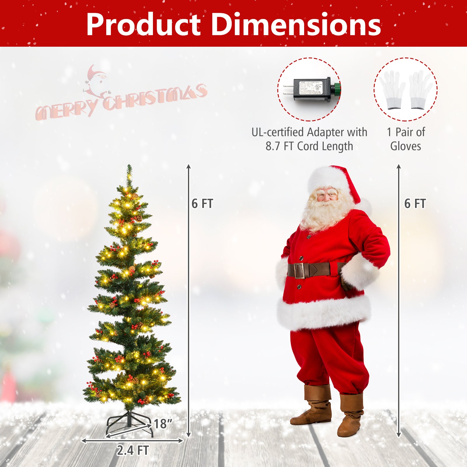 6/7 FT Pre-Lit Artificial Christmas Tree Spiral Holiday Tree with 612/791 Branch Tips and 8 Modes-6 ft