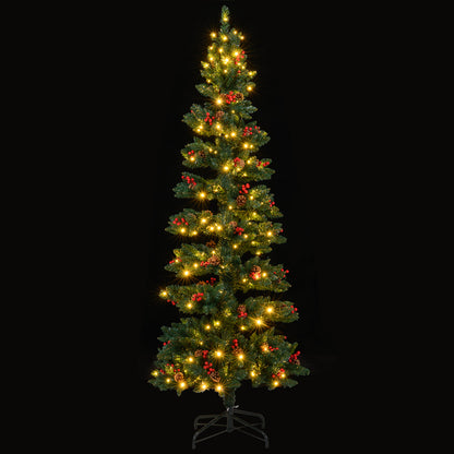 6/7 FT Pre-Lit Artificial Christmas Tree Spiral Holiday Tree with 612/791 Branch Tips and 8 Modes-7 ft