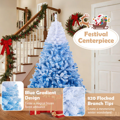 6 FT Artificial Christmas Tree with Warm White LED Lights and 8 Modes