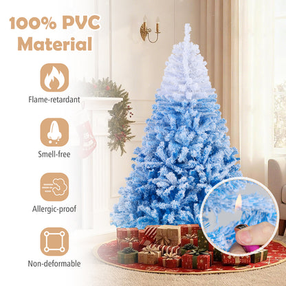6 FT Artificial Christmas Tree with Warm White LED Lights and 8 Modes