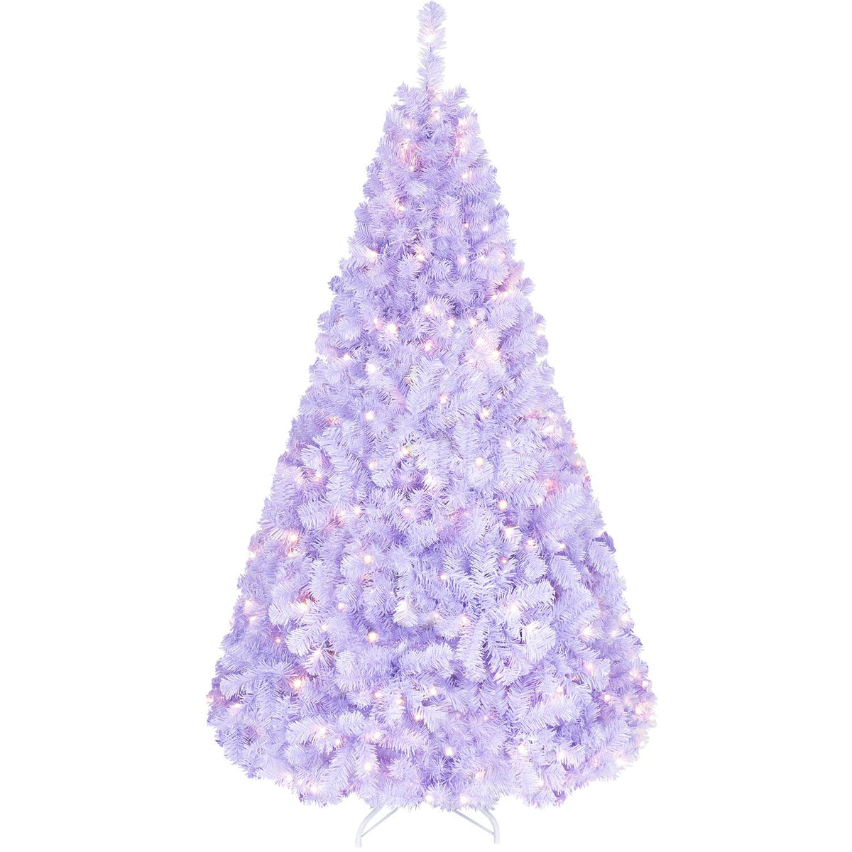 6 FT Light Purple Pre-Lit Peacock Blue Christmas Tree with 250 Warm White LED Lights