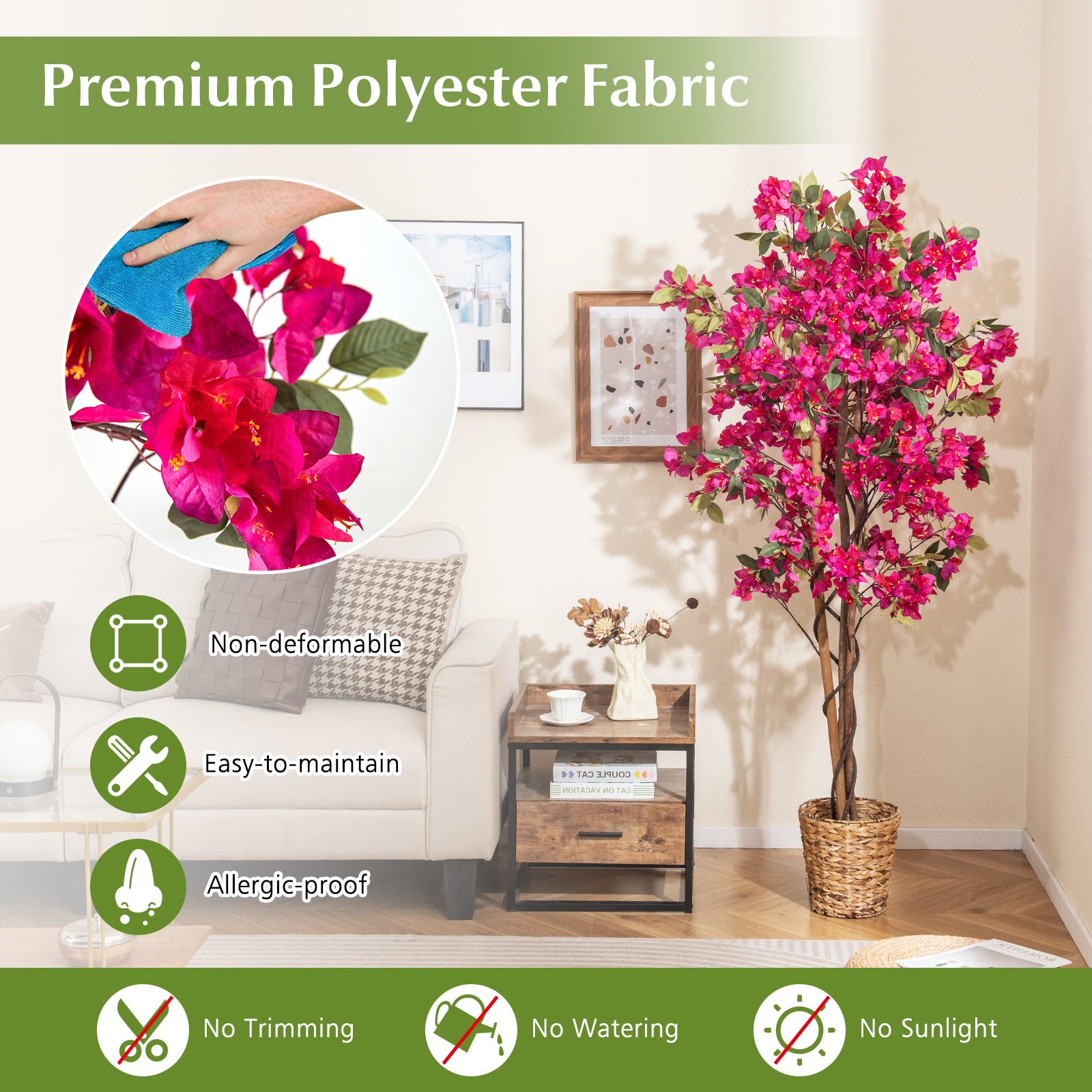 6 Feet Artificial Bougainvillea Tree with 910 Flowers-1 Piece