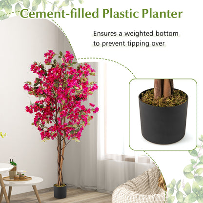 6 Feet Artificial Bougainvillea Tree with 910 Flowers-1 Piece