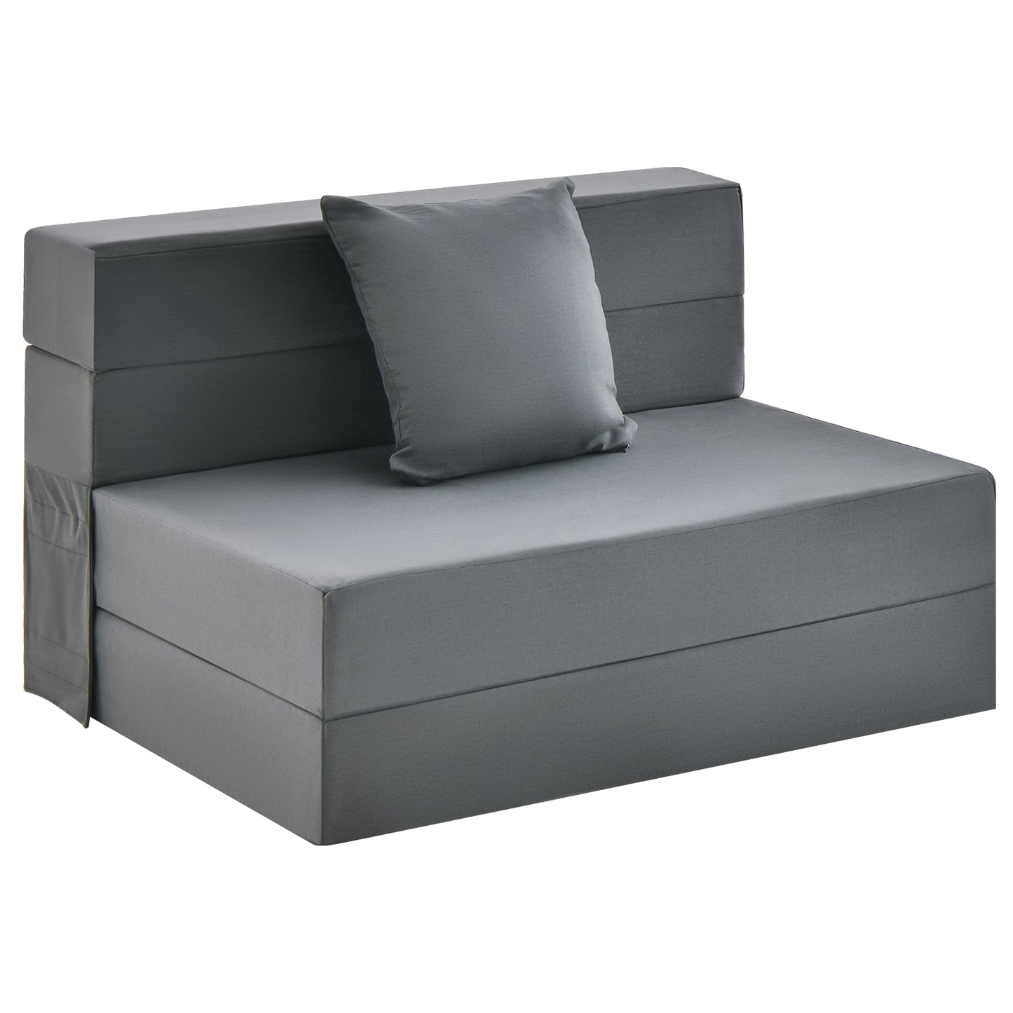 6 Inch Tri-fold Sofa Bed Folding Mattress with Pillow