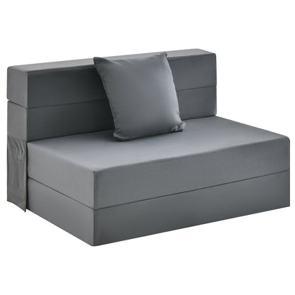 6 Inch Tri-fold Sofa Bed Folding Mattress with Pillow
