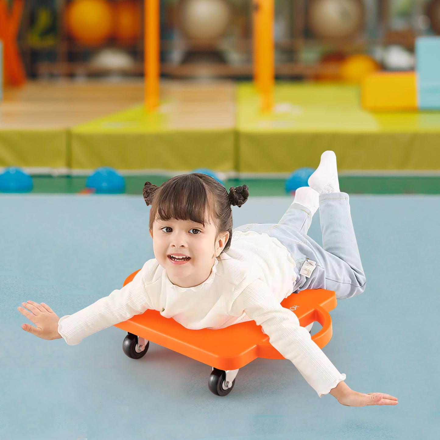 4/6-Pack Kids Scooter Board with Handles and Non-Marring Casters-6 Pack