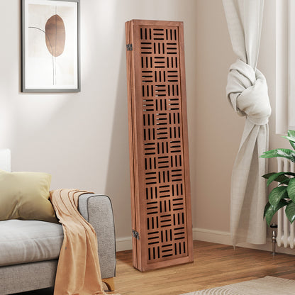 6-Panel Solid Wood Room Divider Folding Partition Stand