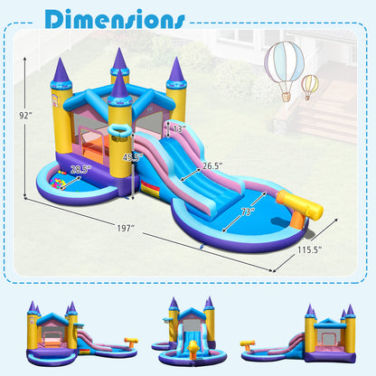 6-in-1 Inflatable Kids Water Park for Yard