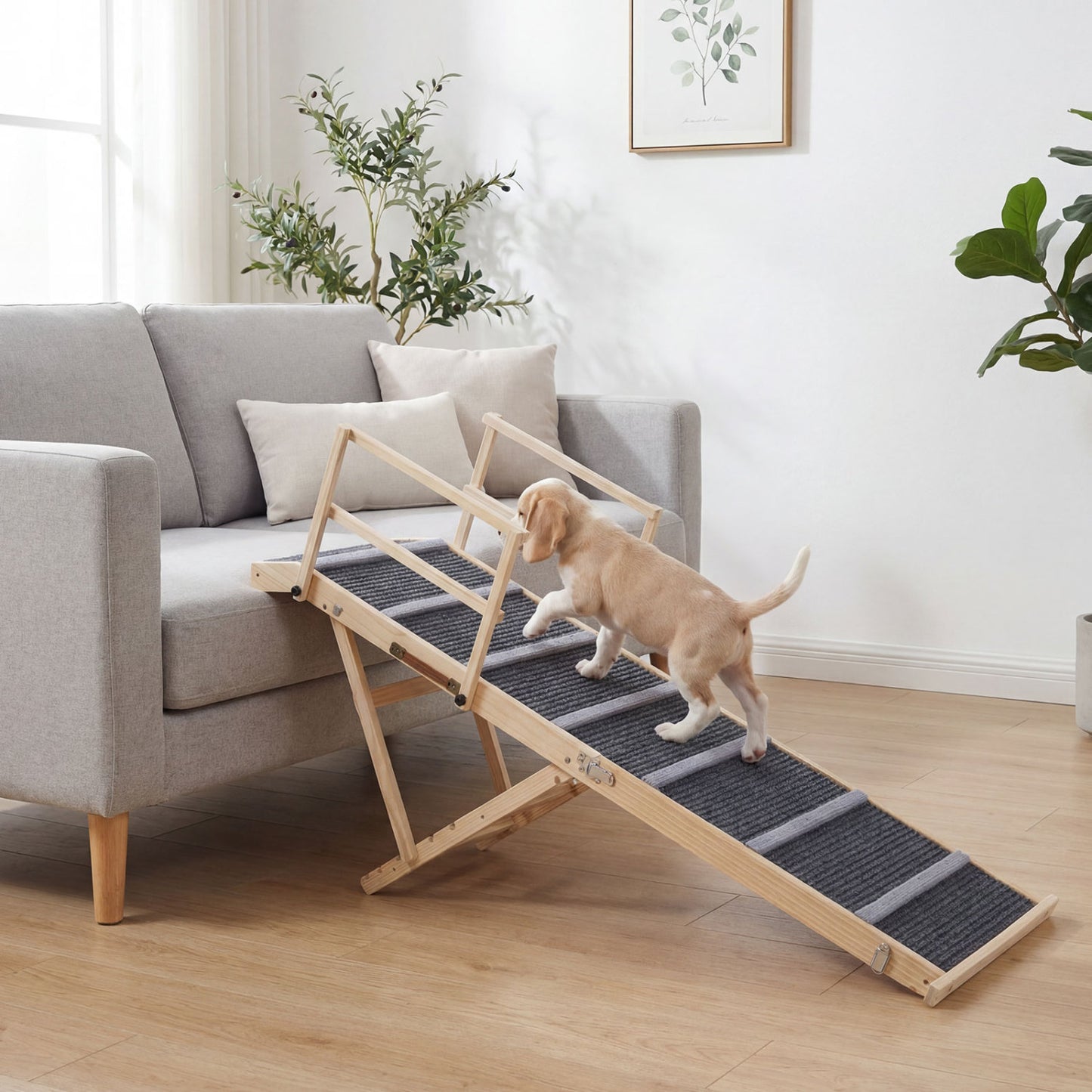 Adjustable Folding Dog Ramp for High Beds and Vehicles