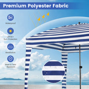 6 x 6 Feet Foldable Beach Cabana Tent with Carrying Bag and Detachable Sidewall