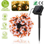 Solar String Bee Lights 30 Honeybees LED Fairy Solar Lights 8 Lighting Modes