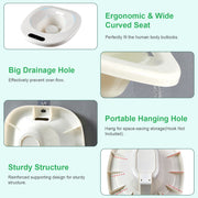 Electric Sitz Bath with Temp Display & 2-Level Flow