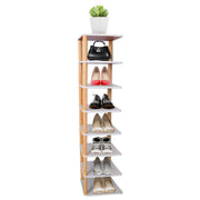 8 Tier Entryway Wooden Shoe Rack