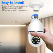 E27 WiFi Bulb Camera 1080P FHD