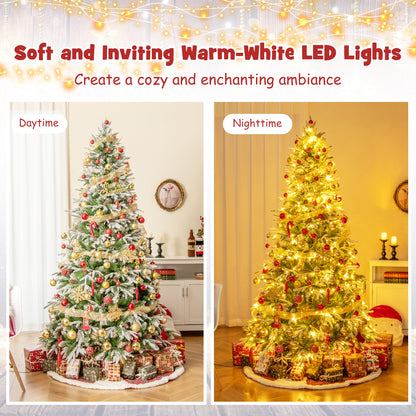 6/7.5/9 FT Pre-Lit Artificial Christmas Tree with 765/1135/1871 Tips and 280/470/690 Warm-White LED Lights-M