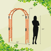 7.7 Feet Garden Arch Wooden Arbor for Climbing Plants