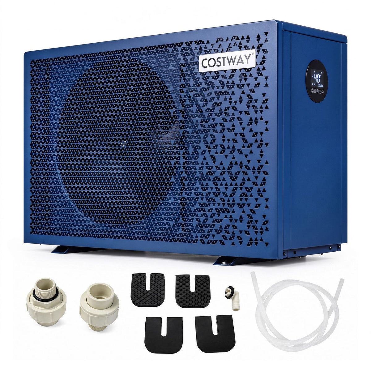 70000 BTU Swimming Pool Heat Pump with 1/2/3 Hour Timer-Blue