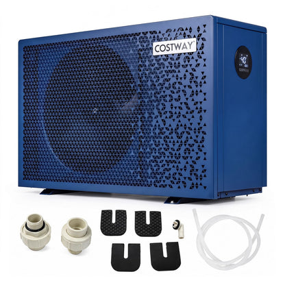 70000 BTU Swimming Pool Heat Pump with 1/2/3 Hour Timer-Blue