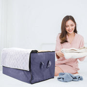 2Pcs 90L Large Foldable Clothes Navy Blue Storage Bag