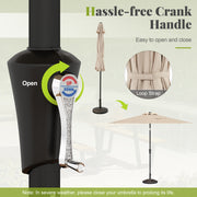 Outdoor Dining Table Set for 6 with 10 Feet Umbrella and Base