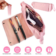 2 In 1 Hair Tools Travel Bag and Heat-resistant Mat Curling Iron Travel Case Hair Tool Pouch Holder Organizer for Curling Iron Straightener Hair Dryer