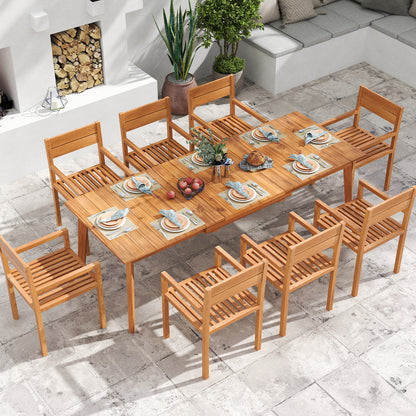 71 Inch-94 Inch 6-8 People Patio Extendable Dining Table