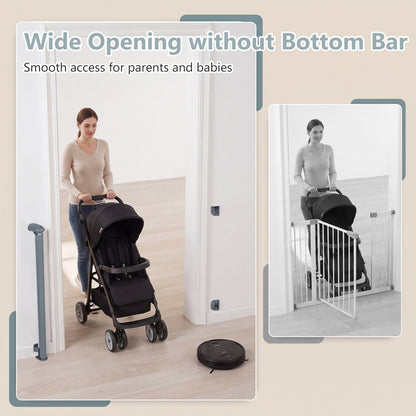 Retractable Baby & Dog Gate 71" Wide with Safety Lock