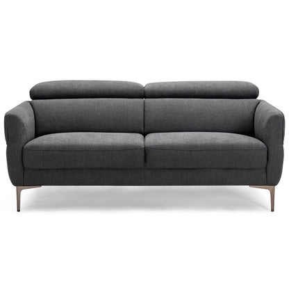 72.5 Inch Modern Fabric Loveseat Sofa Couch with Adjustable Headrest