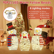 3Pcs 2D Christmas Snowman Yard Decoration