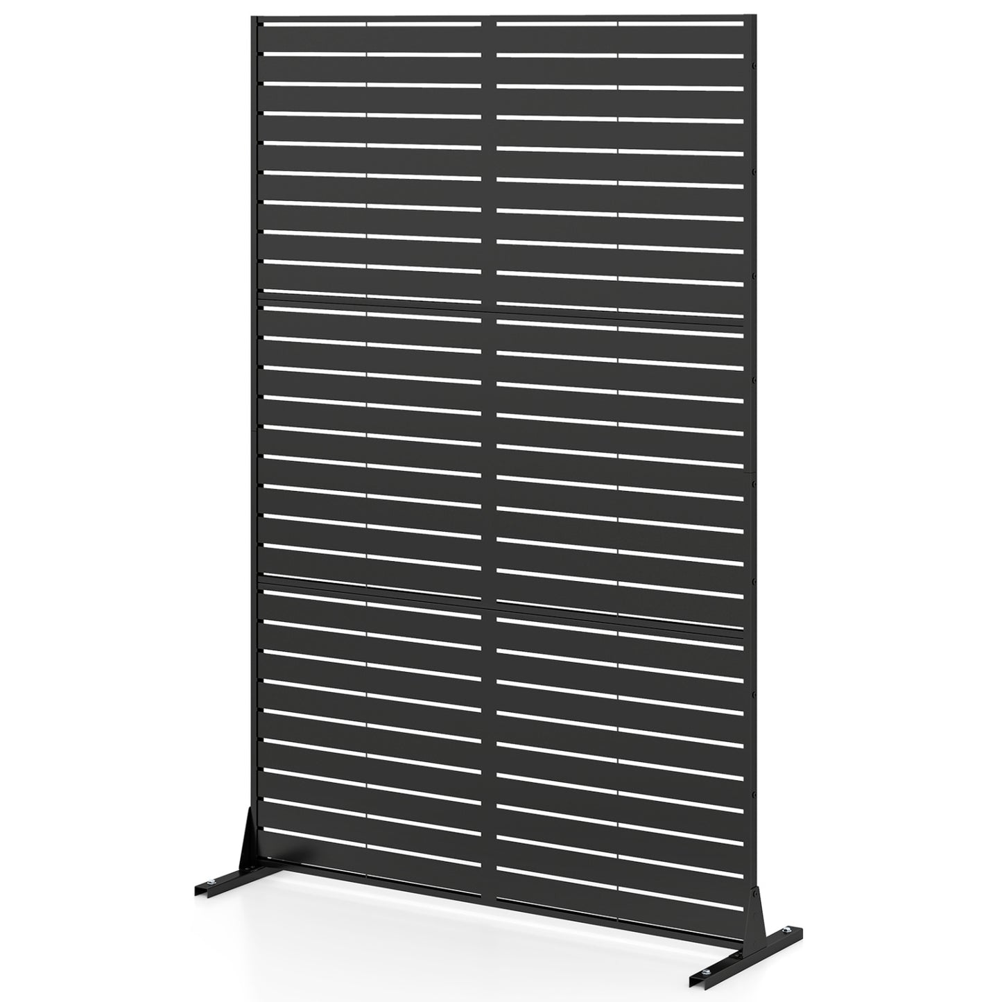 Outdoor Metal Privacy Screen 72"H x 48"W with Stand