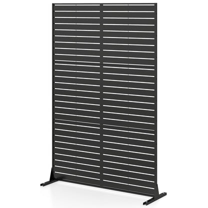 Outdoor Metal Privacy Screen 72"H x 48"W with Stand