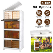 Collapsible Storage Bins with Lid & Wheels