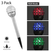 Solarek 3 Pcs Outdoor Solar Lights IP44 Waterproof Ball RGB Light Garden Decor Lamp