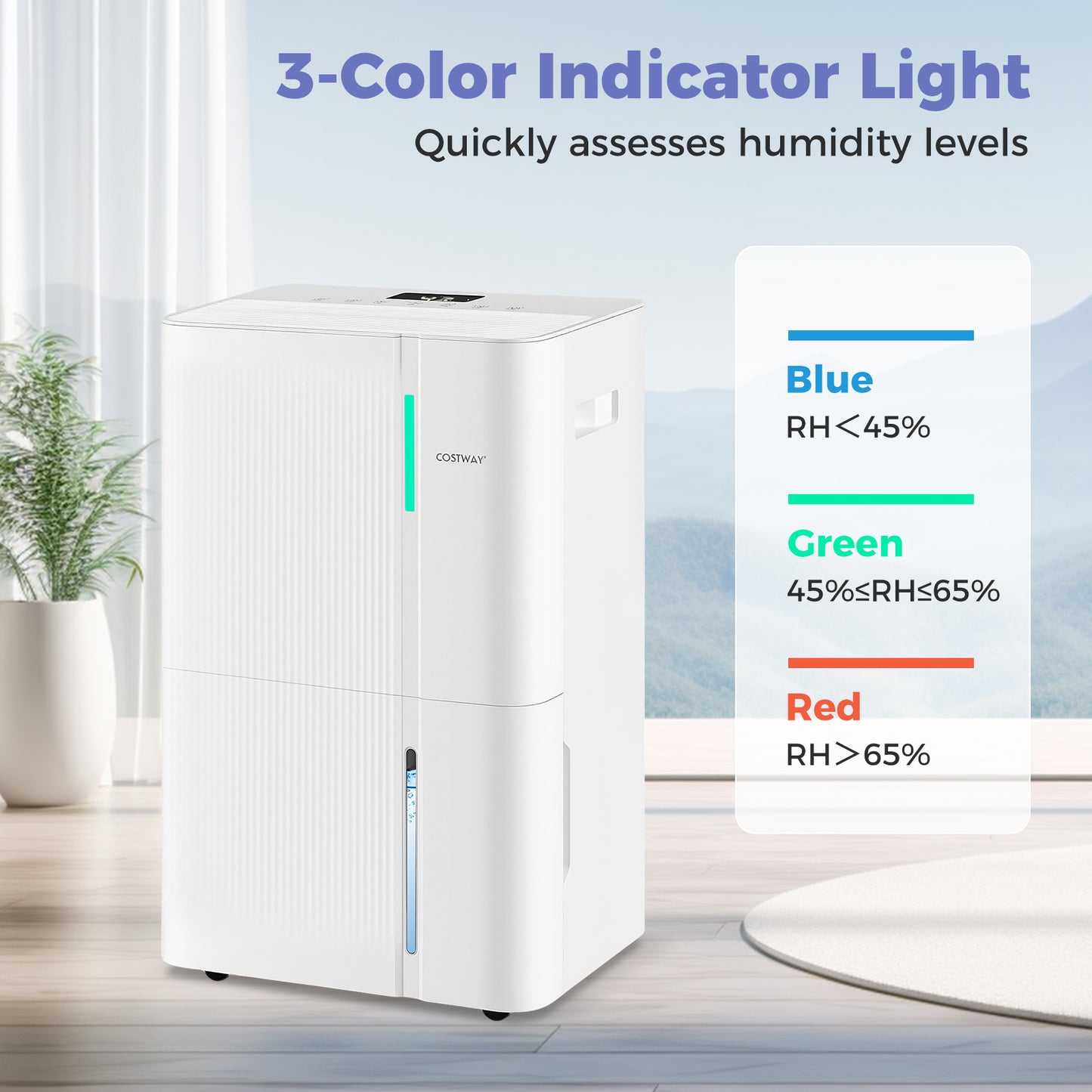 74/96 Pints Dehumidifier for Home 4500/5500 Sq. Ft Dehumidifier with 3 Modes-74 Pints