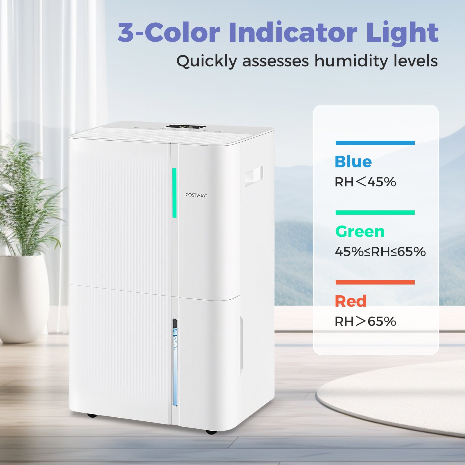 74/96 Pints Dehumidifier for Home 4500/5500 Sq. Ft Dehumidifier with 3 Modes-74 Pints