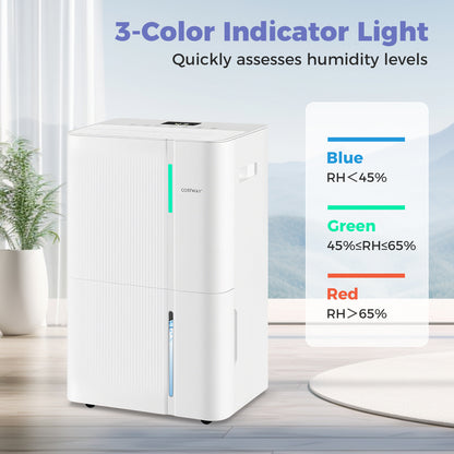 74/96 Pints Dehumidifier for Home 4500/5500 Sq. Ft Dehumidifier with 3 Modes-96 Pints