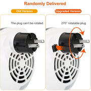 900W Portable Heater Fan Wall Outlet Space Heater Plug-in Heater