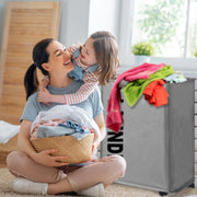 82L/21.6Gal Large Rolling Laundry Hamper